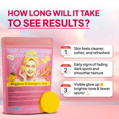 kojic acid & turmeric cleansing pads